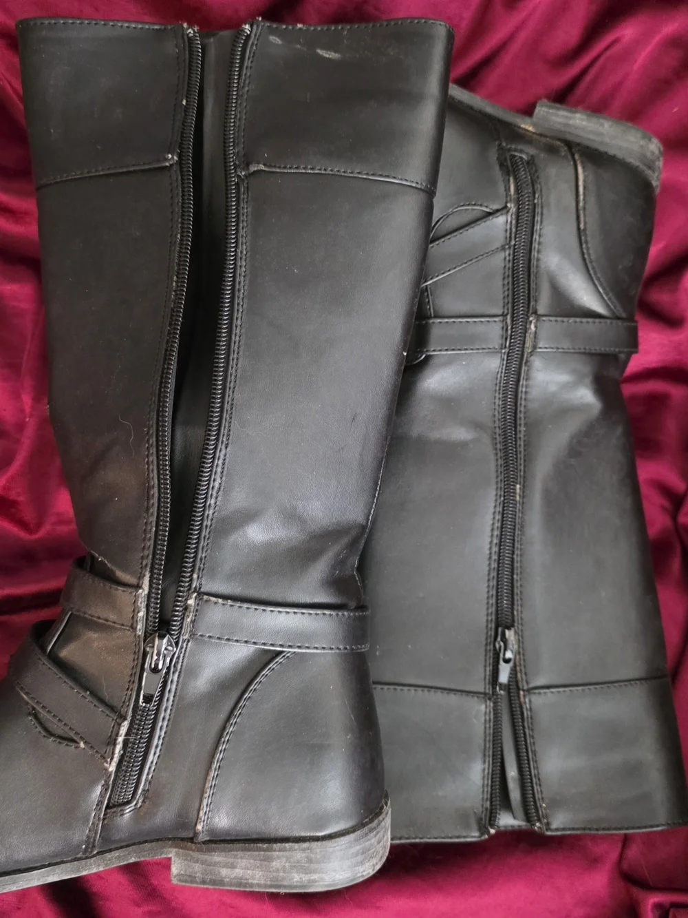 Michael Kors Size 4 Black Quilted Mid-Calf Buckle Boots